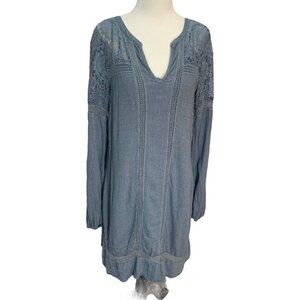 ABERCROMBIE & Fitch Chambray Blue Midi Dress Lined S